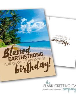Blessed Earthstrong Jamaican Birthday Greeting Card