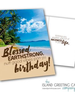 Blessed Earthstrong Jamaican Birthday Greeting Card