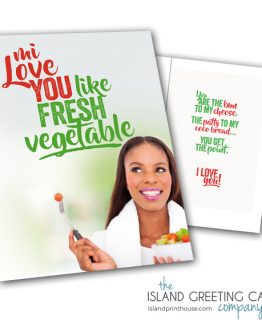 Jamaican Fresh Vegetable Love Greeting Card