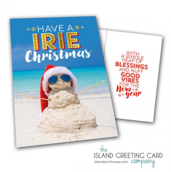 Irie Jamaican Christmas Sand Snowman