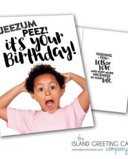 Jeezum Peez Jamaican Birthday Card