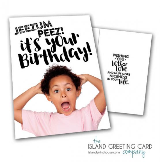 Jeezum Peez Jamaican Birthday Card