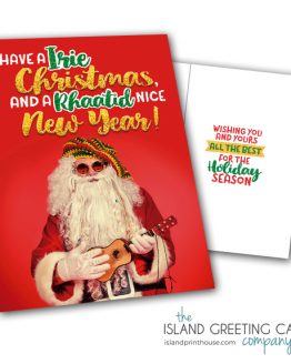 Rhaatid Reggae Santa Irie Jamaican Christmas Card