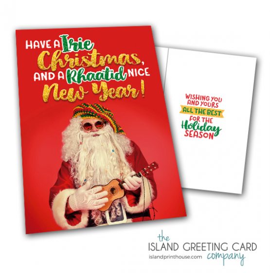 Rhaatid Reggae Santa Irie Jamaican Christmas Card